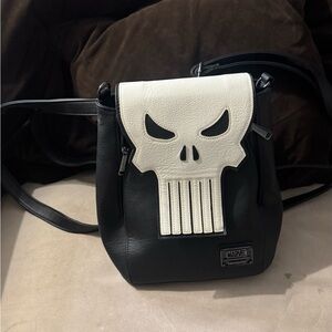 Marvel The Punisher Black & White loungefly Crossbody Bag